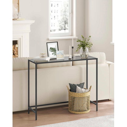 Artikelbild 3 für VASAGLE Konsolentisch rechteckig Glas schwarz 100,0 x 20,0 x 80,0 cm, 1 St., Artikelnummer 760043