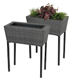 Artikelbild 1 für Garden Pleasure Pflanzenständer-Set IRIS Kunststoff grau, 2 St., Artikelnummer 285146