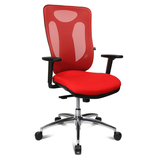Artikelbild 1 für Topstar Bürostuhl Sitness Net Pro 100, NN39T T31 Stoff rot, Gestell alu, Artikelnummer 433065