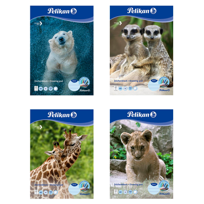 Artikelbild 2 für Pelikan Zeichenblock Zoo DIN A3 100 g/qm, 10 Blatt, 1 Block, Artikelnummer 612940