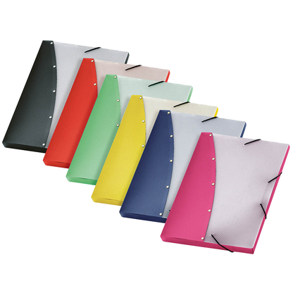 Artikelbild für VELOFLEX Sammelmappen Diamond 3,0 cm gelb, rot, hellgrün, blau, pink, schwarz, 12 St., Artikelnummer 617869