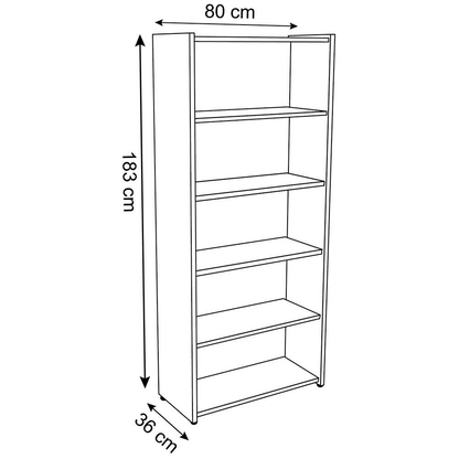 Artikelbild 2 für Kerkmann Aktenregal Oxford anthrazit 80,0 x 36,0 x 183,0 cm, 1 St., Artikelnummer 802639