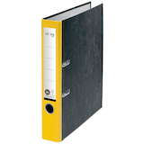 Artikelbild 1 für VON LEITZ Ordner gelb mamoriert Karton 5,0 cm DIN A4, 1 St., Artikelnummer 635629