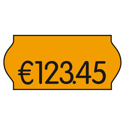 Artikelbild für METO Preisetiketten leuchtorange permanent 26,0 x 12,0 mm, 18 Rollen, Artikelnummer 757690
