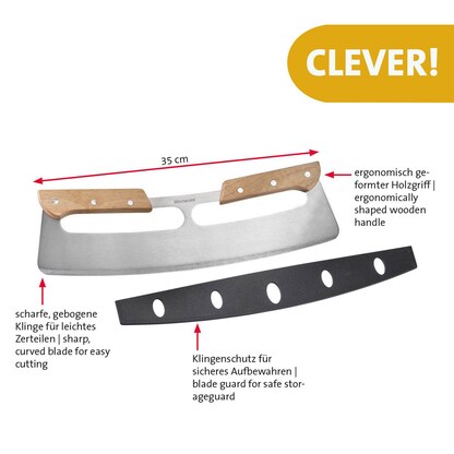 Artikelbild 2 für WESTMARK Wiegemesser silber, braun, Klinge: 35,5 cm, 1 St., Artikelnummer 996462