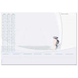 Artikelbild 1 für SIGEL Schreibtischunterlage Harmonie 2026/2027/2028 weiß/grau Papier 59,5 x 41,0 cm, 30 Blatt, Artikelnummer 585614