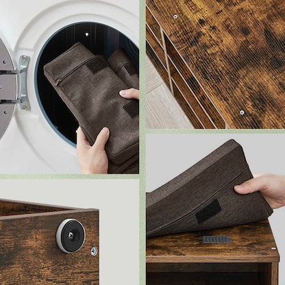 Artikelbild 8 für VASAGLE Schuhbank LHS012B01 vintagebraun, dunkelbraun Holz 104,0 cm, Artikelnummer 760159