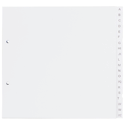 Artikelbild für dots Ordnerregister DIN A4 Halbformat, Überbreite A-Z weiß 20-teilig, 5 Satz, Artikelnummer 294702
