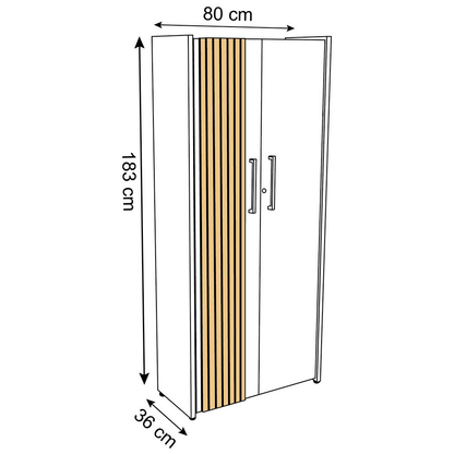 Artikelbild 2 für Kerkmann Aktenschrank Oxford, 13000336 weiß 80,0 x 36,0 x 183,0 cm, 1 St., Artikelnummer 802669