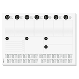 Artikelbild 1 für SIGEL Schreibtischunterlage WOCHENPLANER 2026/2027 schwarz/weiß Papier 42,0 x 29,7 cm, 30 Blatt, Artikelnummer 585283