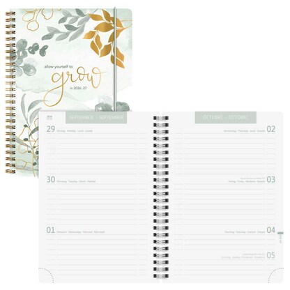 Artikelbild für BRUNNEN Schülerkalender Grow 2026/2027 mehrfarbig: grün, gold, 1 St., Artikelnummer 804868