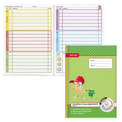 Artikelbild für ROTH Hausaufgabenheft Kompass 1. Klasse liniert DIN A4 ohne Rand, 48 Blatt, 1 St., Artikelnummer 580759