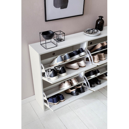 Artikelbild 10 für WOHNLING Schuhschrank, WL5.829 weiß 4 Fachböden 120,0 x 24,0 x 81,0 cm, Artikelnummer 908733