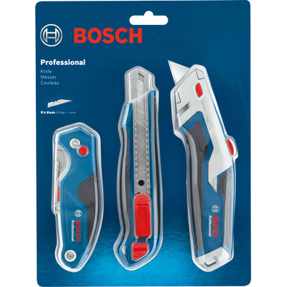 Artikelbild für AKTION: BOSCH Professional Cuttermesser-Set Combo Kit blau 1,8 cm, 1 St. mit Prämie nach Registrierung, Artikelnummer 139186