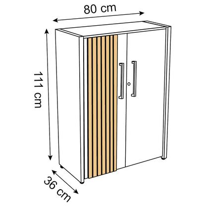 Artikelbild 2 für Kerkmann Aktenschrank Oxford, 13000136 weiß 80,0 x 36,0 x 111,0 cm, 1 St., Artikelnummer 802649