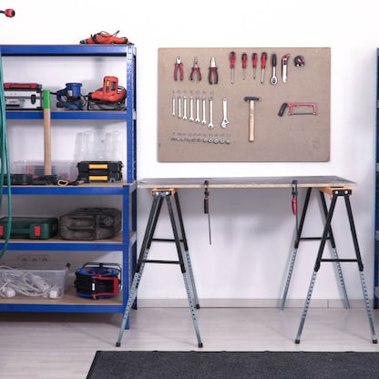 Artikelbild 2 für relaxdays Schwerlastregal 10026748_0 blau 90,0 x 45,0 x 180,0 cm, Artikelnummer 451734