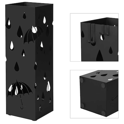 Artikelbild 7 für SONGMICS Schirmständer LUC49B schwarz, Metall, Artikelnummer 760252