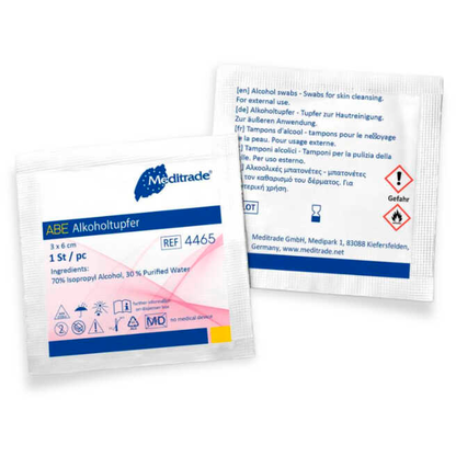 Artikelbild 2 für Meditrade® Alkoholtupfer ABE® 4465 weiß, 100 St., Artikelnummer 562849