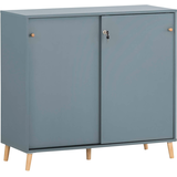 Artikelbild 1 für MÖBELPARTNER Schiebetürenschrank 500, 701789 blaugrau 1 Fachboden 100,1 x 41,0 x 92,6 cm, Artikelnummer 823874