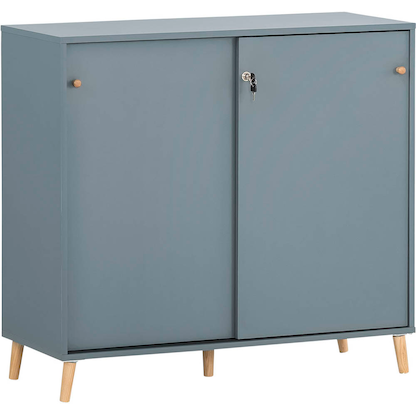 Artikelbild für MÖBELPARTNER Schiebetürenschrank 500, 701789 blaugrau 1 Fachboden 100,1 x 41,0 x 92,6 cm, Artikelnummer 823874