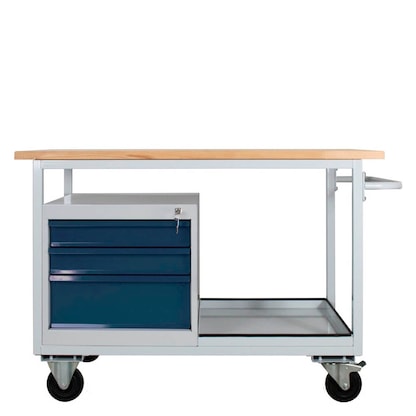 Artikelbild für ADB Werkbank Eko lichtgrau, anthrazitgrau 3 Schubladen 130,0 x 60,0 x 85,0 cm, Artikelnummer 204766