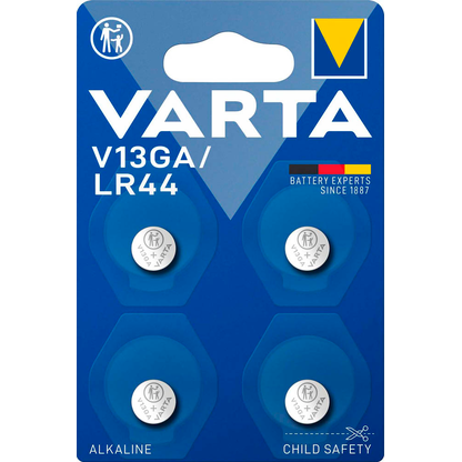 Artikelbild für VARTA Knopfzellen V13GA/LR44 Alkali-Mangan 1,5 V, 4 St., Artikelnummer 372088
