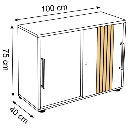 Artikelbild 2 für Kerkmann Sideboard Oxford, 13006035 anthrazit 100,0 x 40,0 x 75,0 cm, 1 St., Artikelnummer 802688