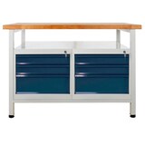 Artikelbild 1 für ADB Werkbank lichtgrau, anthrazitgrau 6 Schubladen 120,0 x 60,0 x 84,0 cm, Artikelnummer 204788