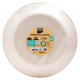 Artikelbild 1 für PROnappe Pappteller weiß 23,0 x 23,0 cm, 50 St., Artikelnummer 344998