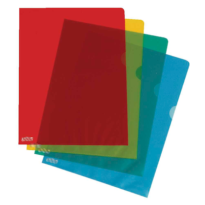 Artikelbild für office discount Sichthüllen DIN A4 farbsortiert genarbt 0,12 mm, 100 St., Artikelnummer 780791