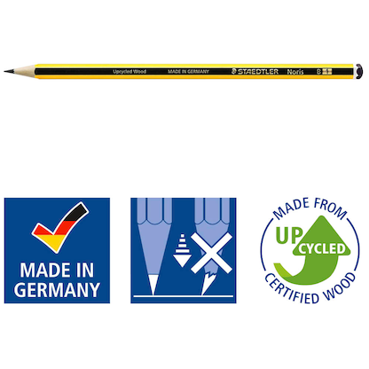 Artikelbild 7 für STAEDTLER Noris 120 Bleistifte B schwarz/gelb, 12 St., Artikelnummer 491092
