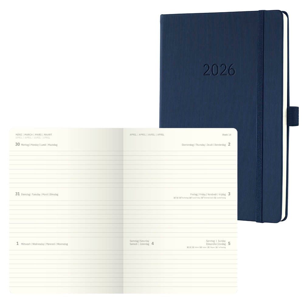 SIGEL C2633 Wochenkalender Conceptum 2026, ca. A6, dunkelblau: Agenda Conceptum, Classic, Softcover : Sigel GmbH