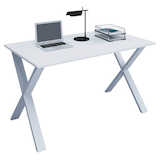 Artikelbild 1 für VCM my office Lona Schreibtisch weiß rechteckig, X-Fuß-Gestell silber 110,0 x 80,0 cm, Artikelnummer 906091
