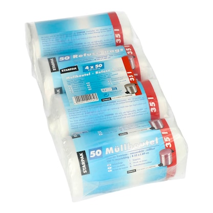 Artikelbild 2 für STARPAK Müllbeutel 35,0 l transparent 14,0 µm, 4x 50 St., Artikelnummer 566930