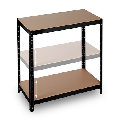 Artikelbild 4 für relaxdays Schwerlastregal 10026749_0 schwarz 90,0 x 45,0 x 180,0 cm, Artikelnummer 451833