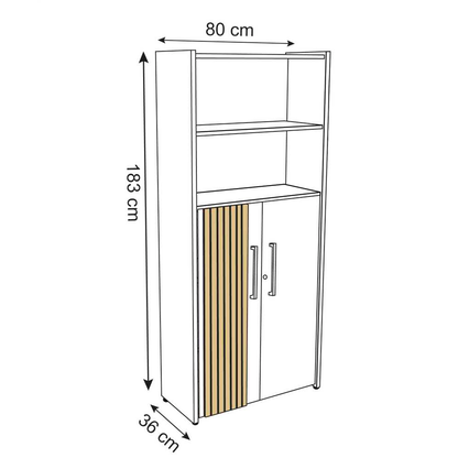 Artikelbild 2 für Kerkmann Regalschrank Oxford, 13000235 anthrazit 80,0 x 36,0 x 183,0 cm, 1 St., Artikelnummer 802738