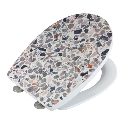 Artikelbild für WENKO WC-Sitz mit Absenkautomatik Terrazzo High Gloss mehrfarbig, 1 St., Artikelnummer 814407