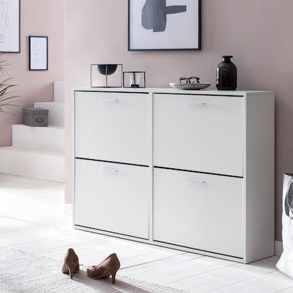 Artikelbild 8 für WOHNLING Schuhschrank, WL5.829 weiß 4 Fachböden 120,0 x 24,0 x 81,0 cm, Artikelnummer 908733