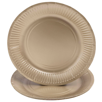 Artikelbild 2 für PROnappe Pappteller gold Ø 23,0 cm, 10 St., Artikelnummer 345821