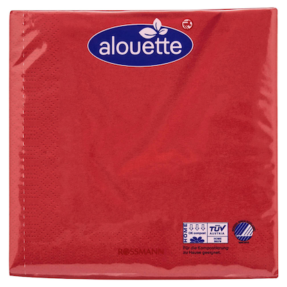 Artikelbild für alouette Servietten rot 3-lagig 33,0 x 33,0 cm, 30 St., Artikelnummer 432874