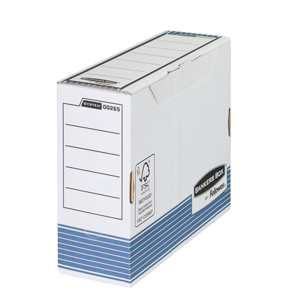 Artikelbild 4 für Bankers Box Archivboxen Bankers Box weiß/blau 10,8 x 26,5 x 32,7 cm, 10 St., Artikelnummer 693259