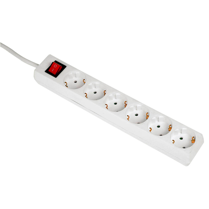 Artikelbild für hama 6-fach Steckdosenleiste mit Schalter 5,0 m weiß, Artikelnummer 724104