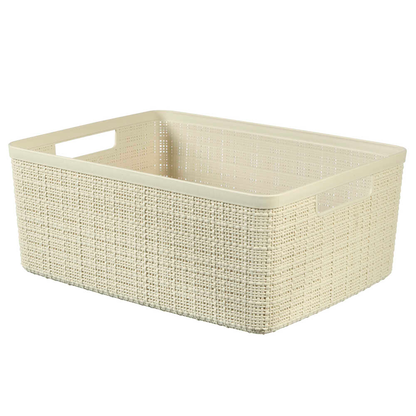 Artikelbild 2 für curver JUTE RECYCLING Aufbewahrungskörbe-Set weiß, 3 St., Artikelnummer 744708