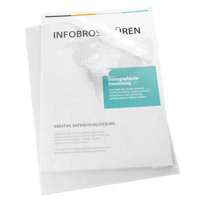 Artikelbild 3 für herlitz Sichthüllen Economy DIN A4 transparent genarbt 0,09 mm, 100 St., Artikelnummer 402311