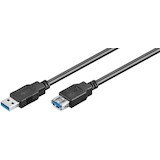 Artikelbild 1 für goobay USB 3.0 A Kabel 1,8 m schwarz, 1 St., Artikelnummer 502765
