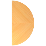 Artikelbild 1 für HAMMERBACHER Anbautisch höhenverstellbar LA160 buche, silber halbrund 80,0 x 160,0 x 65,5 - 82,5 cm, Artikelnummer 658284