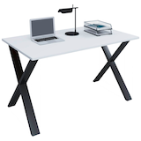 Artikelbild 1 für VCM my office Lona Schreibtisch weiß rechteckig, X-Fuß-Gestell schwarz 110,0 x 50,0 cm, Artikelnummer 905176