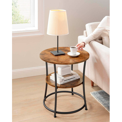 Artikelbild 4 für VASAGLE Beistelltisch rund Spanplatte braun 55,0 x 55,0 x 55,0 cm, 1 St., Artikelnummer 291999