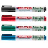 Artikelbild 1 für edding 21 EcoLine Permanentmarker farbsortiert 1,5 - 3,0 mm, 4 St., Artikelnummer 284968