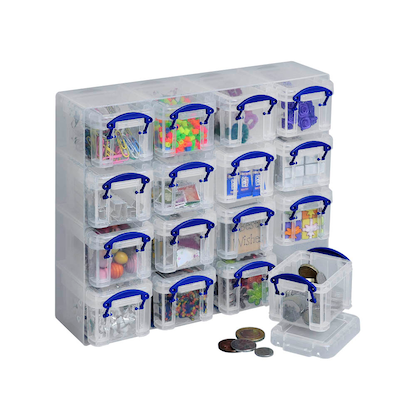 Artikelbild für Really Useful Box Kleinteilemagazin 16x 0,14 l transparent 28,0 x 8,5 x 22,5 cm, 1 St., Artikelnummer 156307